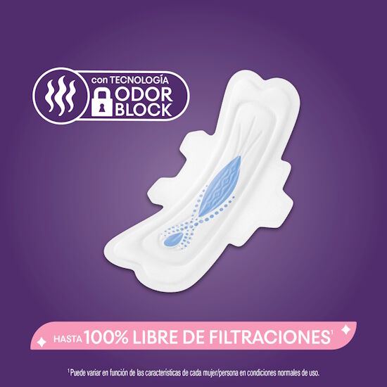 Toallas Femeninas Kotex Nocturna con alas, 8U